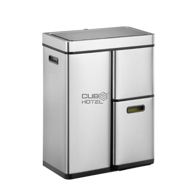 Balde Reciclagem 30x15x15L Inox Escovado Mirage Plus